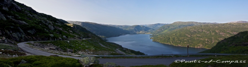 Abendliche Fahrt vom Fjell in die "Zivilisation"