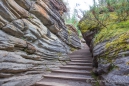 der Weg zu den Athabasca Falls im Jasper Nationalpark