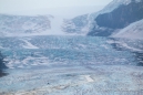 das Columbia Icefield mit der Straße für die Gletscherbusse