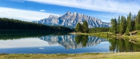 Lake Minnewanka mit traumhaften Spiegelungen