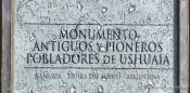 Monument der ehemaligen und der Pioniersiedler von Ushuaia