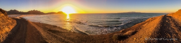 Der Playa Tecolote wieder einmal beim Sonnenuntergang