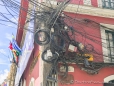 Kabel-Wirrwarr in La Paz