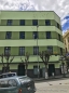 das Polizeigebäude in La Paz weist ordentliche Einschußlöcher auf...