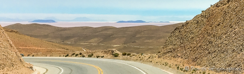 erster Blick Richtung Salar de Uyuni