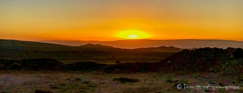 unterwegs zum Paso de Sico - der Sonnenuntergang begeistert uns