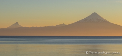 ... mit Blick auf den Osorno