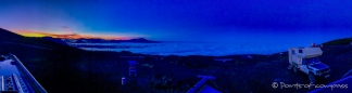 Sonnenaufgang am Refugio des Osorno - hoch über dem Lago Llanquihue