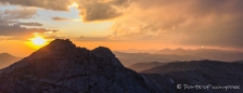 Sonnenuntergang am Gipfel des Mount Evans