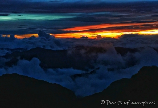 Sonnenuntergang am Cerro de la Muerte