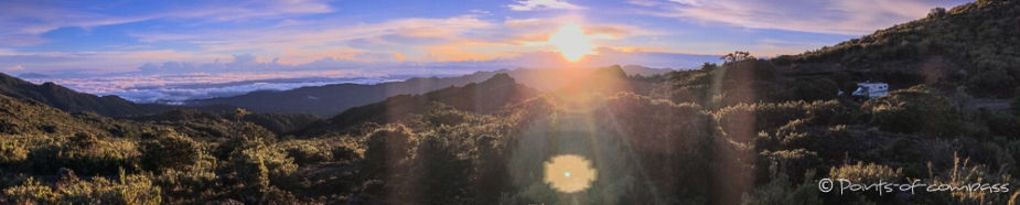 Morgenstimmung auf dem Cerro de la Muerte