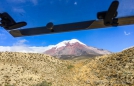 Aussicht aus unserem Fenster auf den Chimborazo