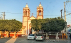und noch eine Kirche in Ixmiquilpan im Abendlicht