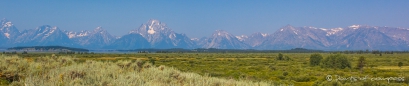 Blick auf die Bergkette des Grand Teton