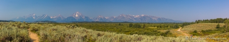 Blick auf die Bergkette des Grand Teton