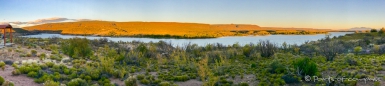 Blick auf den abendlichen Cochiti Lake