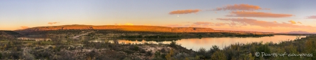 Blick auf den abendlichen Cochiti Lake