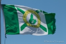 Cape Breton zeigt Flagge bei Sonnenschein