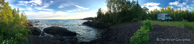 schöner Stellplatz direkt am Lake Superior