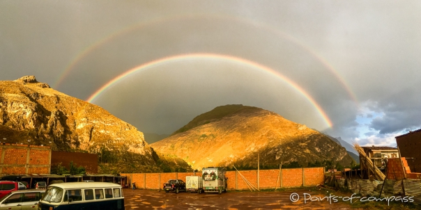 nach der Weltuntergangsstimmung folgt der doppelte Regenbogen