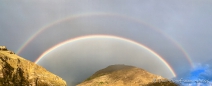 nach der Weltuntergangsstimmung folgt der doppelte Regenbogen