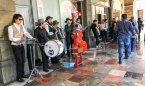 Straßenmusiker in Puebla