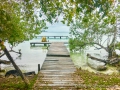 Blick auf die Laguna Bacalar von unserem Stellplatz aus