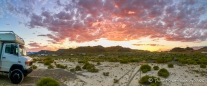 Abendrot an den Bonneville Salt Flats