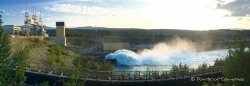 Sprudelbad im Wasserkraftwerk Whitehorse