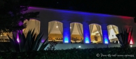 Abendliche Beleuchtung am Hotel Baruk