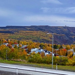Blick auf das gefärbte Kiruna
